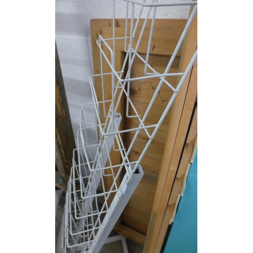 2457 - Floor standing metal card display rack