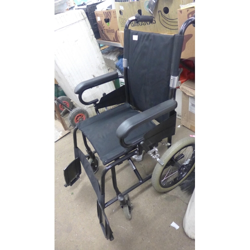 2466 - Portable/folding small wheel fabric wheelchair