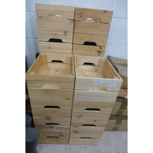 2540 - 20 wood planter trays, ca.30cmx20cm