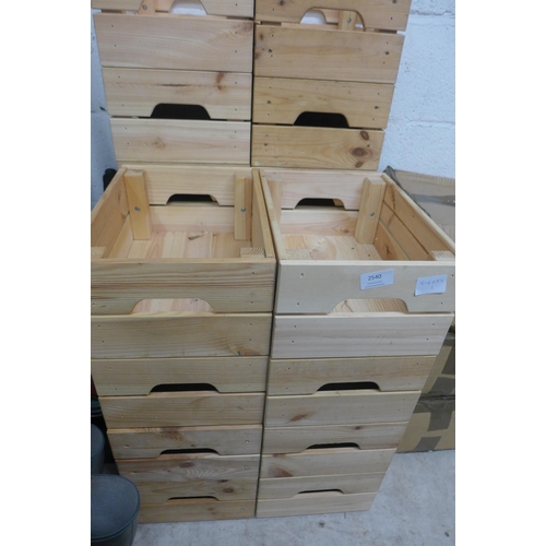 2540 - 20 wood planter trays, ca.30cmx20cm