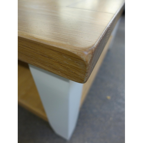 1524 - A white painted and oak rectangular coffee table - MTWCW008V * this lot is subject to VAT