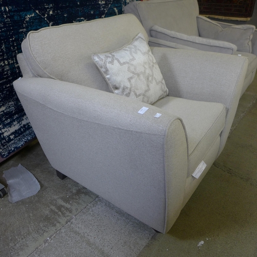 1567 - A clay grey fabric armchair