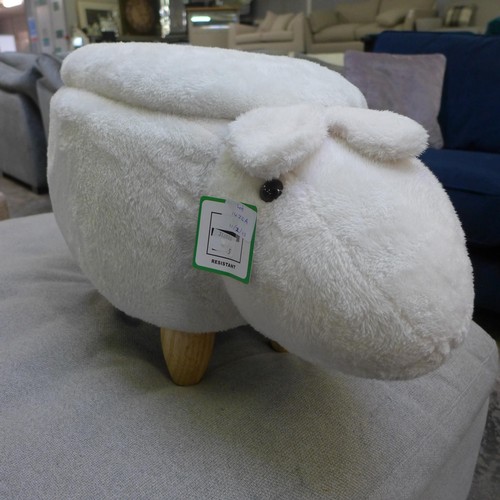 1397 - A plush velvet upholstered footstool in the form of a rabbit - CY80121 * this lot is subject to VAT