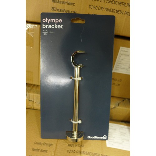 2117 - 70 Boxed Olympe chrome curtain pole brackets