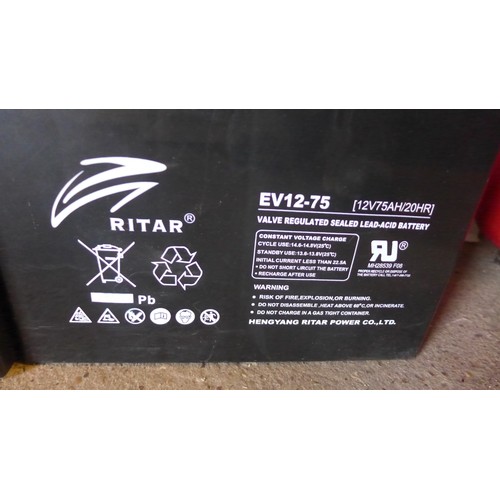 2266A - 2 Ritar EV12-75 batteries