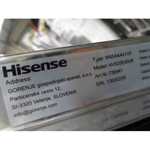 3037 - Hisense Fully Integrated Slimline Dishwasher Model: HV520E40UK H815xW448xD558 Original RRP £274.17in... 