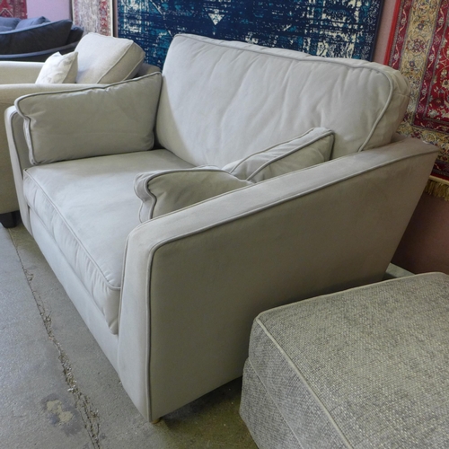 1358 - A Vincent shark grey velvet loveseat