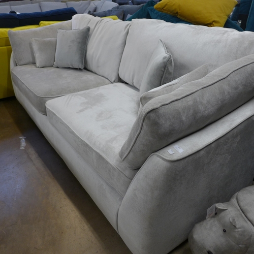 1467 - A Halley silver upholstered 4 seater sofa