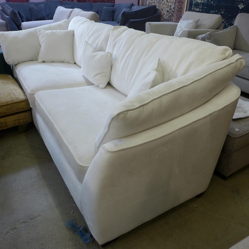 1476 - A Halley ice white upholstered 4 seater sofa