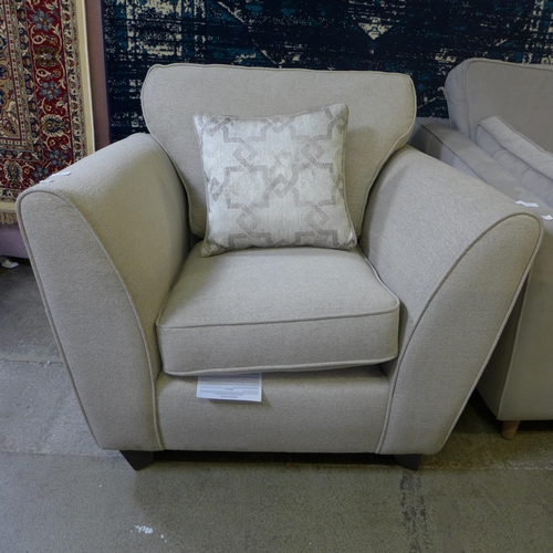 1532 - A clay grey fabric armchair