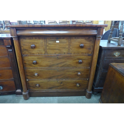 100 - A Victorian Scottish mahogany chest of drawers