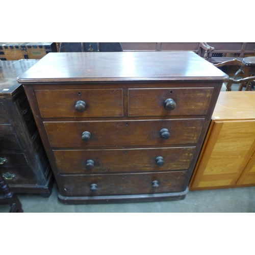 104 - A Victorian mahogany chest of drawers