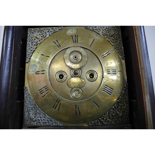 14 - An 18th Century oak 8-day longcase clock, the 12 inch brass dial signed Joseph Calvert

* Sold with ... 