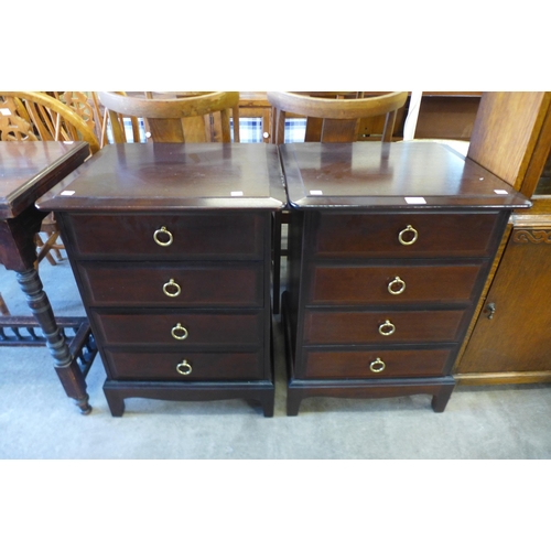 145 - A pair of Stag Minstrel mahogany chests of drawers