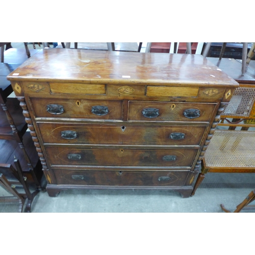 161 - A Regency Scottish inlaid mahogany chest of drawers