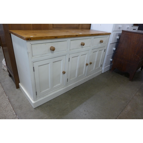 200 - A Victorian style painted pine dresser