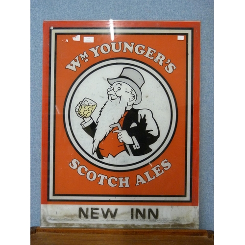 314 - A Perspex Wm. Youngers Scotch Ales sign