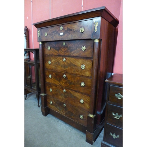 35 - A 19th Century French Empire style mahogany chest of drawers