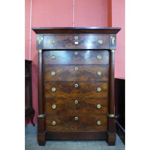 35 - A 19th Century French Empire style mahogany chest of drawers