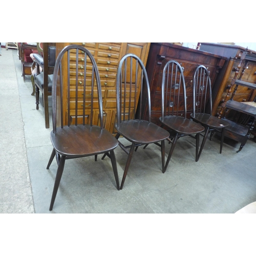 78 - A set of four Ercol Golden Dawn elm and beech Quaker chairs