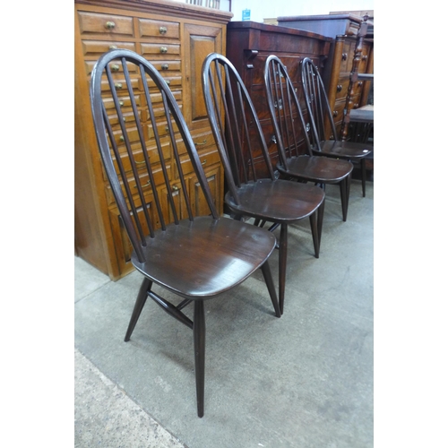 78 - A set of four Ercol Golden Dawn elm and beech Quaker chairs