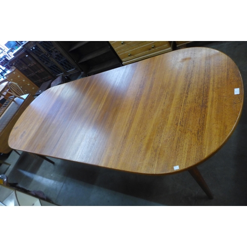 80 - A Swedish Hugo Troeds teak extending dining table, designed by Nils Jonsson