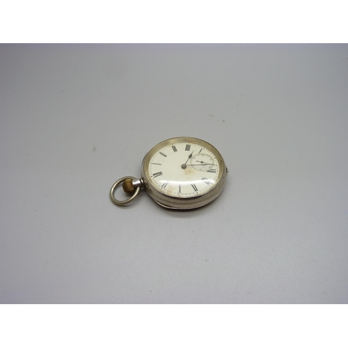 1047 - A Labrador 935 silver pocket watch