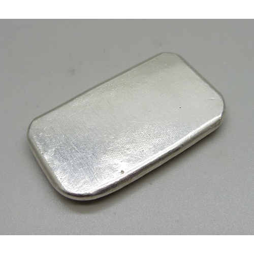 1050 - A fine silver ingot, 100g