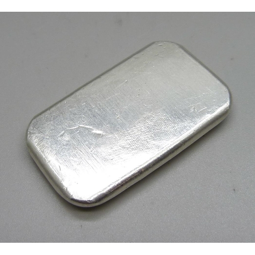 1051 - A fine silver ingot, 100g