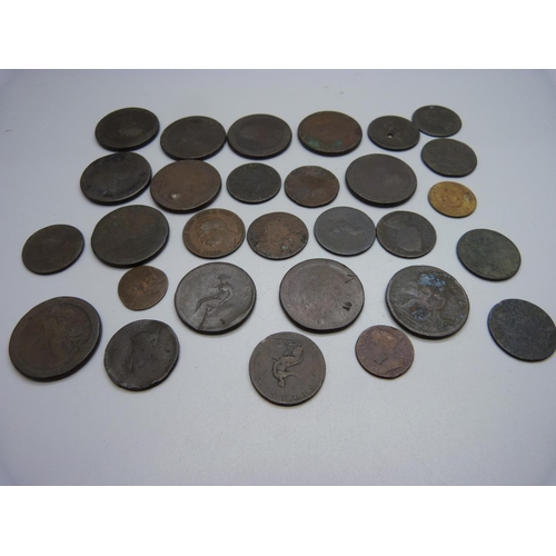 1057 - A collection of Georgian and later coins