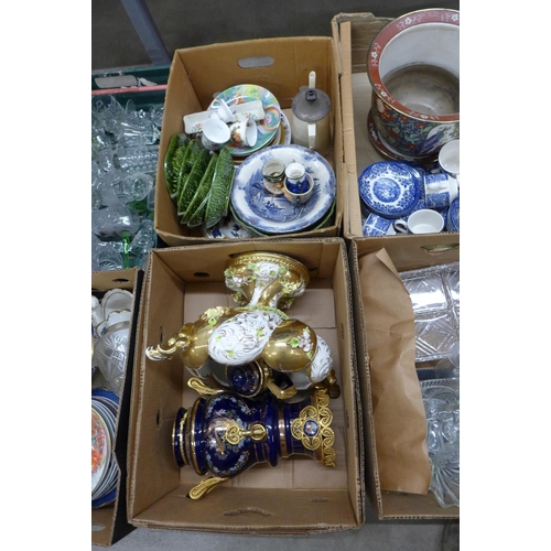 1173 - Ten boxes of assorted decorative china and glass  **PLEASE NOTE THIS LOT IS NOT ELIGIBLE FOR POSTING... 