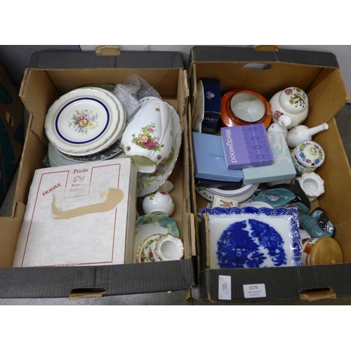 1175 - A collection of assorted china, including Wedgwood and Poole  **PLEASE NOTE THIS LOT IS NOT ELIGIBLE... 