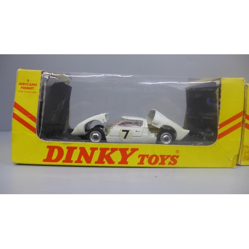 616 - A Dinky Toys 215 Ford GT and a 257 Fire Chief's Car, boxed