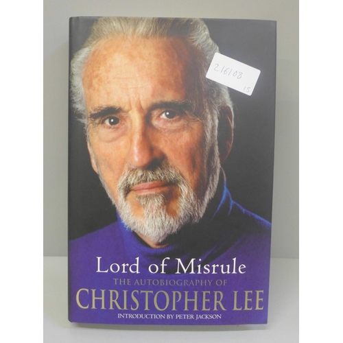 635 - A Christopher Lee signed autobiography, Lord of Misrule