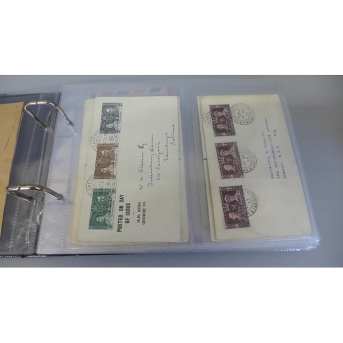 653 - Stamps; King George VI Commonwealth postal history in album (44)