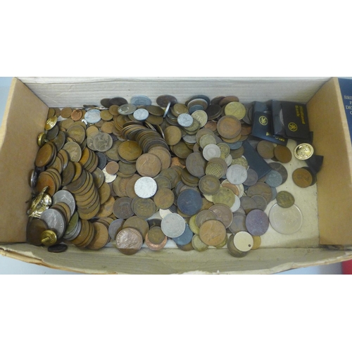 701 - A collection of British and foreign coins, etc.