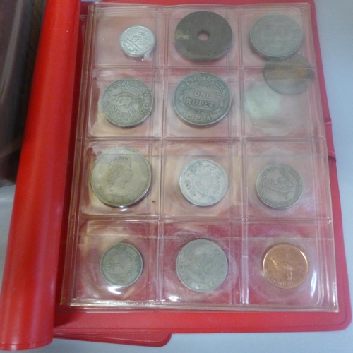 701 - A collection of British and foreign coins, etc.