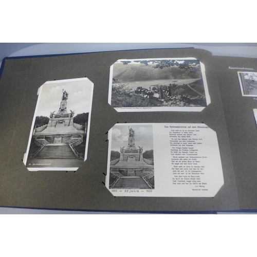 703 - A 1935 album of photographs Rhine river cruise, with itinerary, and other areas toured, Cologne, Bon... 