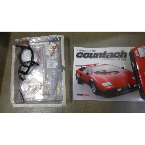 A DeAgostini Lamborghini Countach LP5005 1/8 scale, fully built