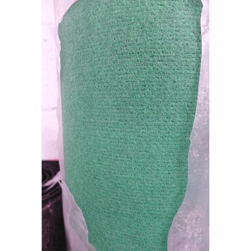 2475 - Ca.2mtrx6mtr green felt commercial carpet, wrapped/sealed