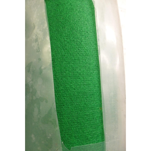 2476 - Ca.2mtrx6mtr green felt commercial carpet, wrapped/sealed