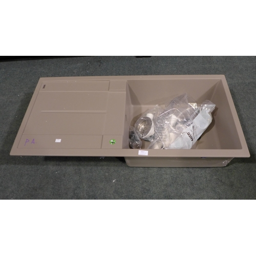 3411 - Blanco Composite Truffle Coloured Sink & Drainer - no code - no model (PA) * this lot is subject to ... 