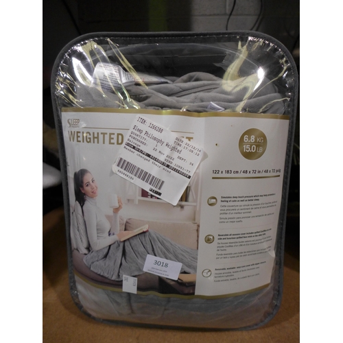 3018 - Weighted Blanket  48 x 72 15lb      (282-534)  * This lot is subject to vat