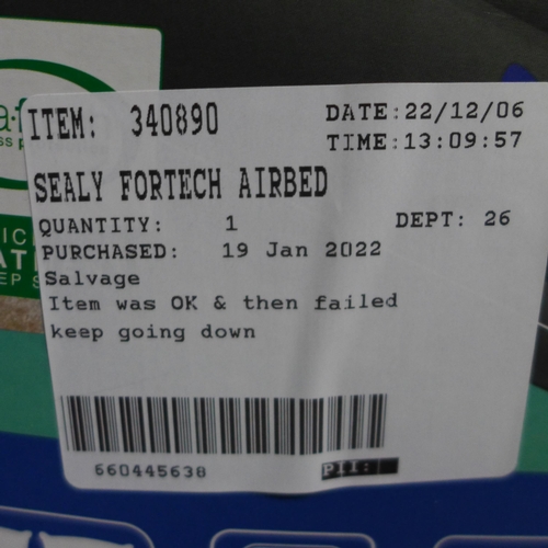 3026 - Sealy Fortech Airbed with built in pump  (282-196)  * This lot is subject to vat