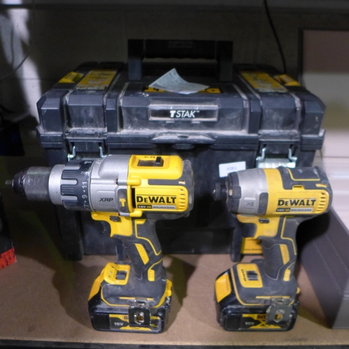 3081 - Dewalt 18V Twin Kit With Case And 2 Batteries, Original RRP £219.99 + vat (282-85)  * This lot is su... 