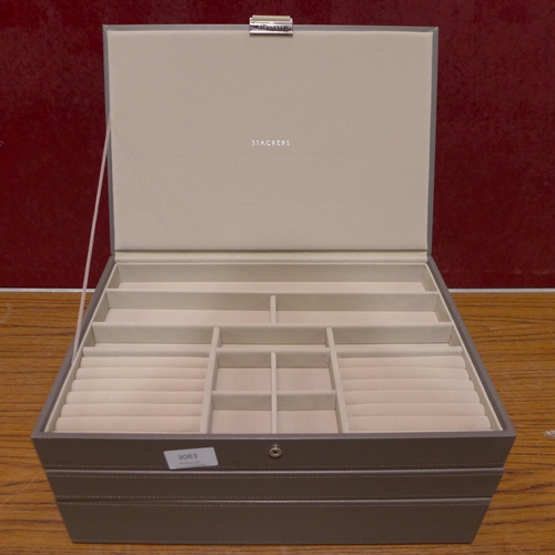 3083 - Stackers Jewellery Box - Mushroom  (282-358)  * This lot is subject to vat