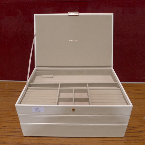 3084 - Stackers Jewellery Box - Cream (282-207)  * This lot is subject to vat