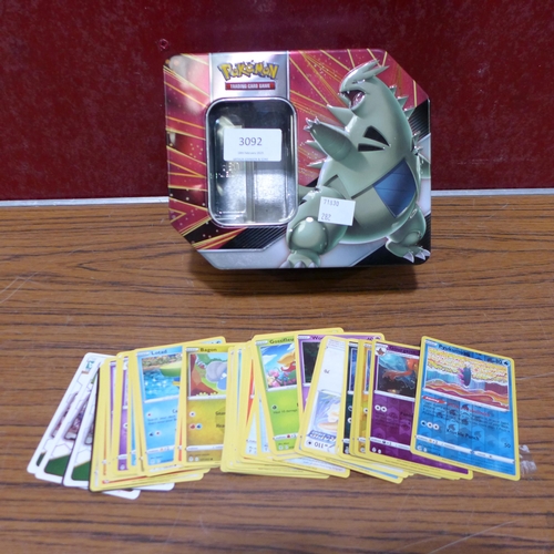 3092 - Pokemon V Tin And Cards      (282-412)  * This lot is subject to vat