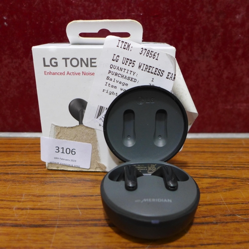 3106 - LG Ufp5 Wireless Earbuds tone-UFP5(282-88)  * This lot is subject to vat