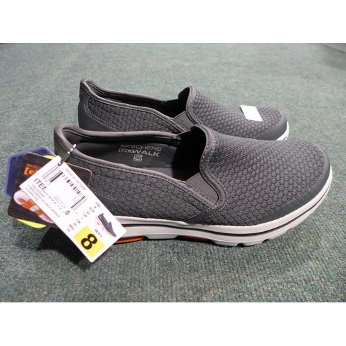 3206 - Pair of men's grey Gogamat slip-on Skechers UK 7 * this lot is subject to VAT